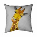 Begin Home Decor 26 x 26 in. Curious Giraffe-Double Sided Print Indoor Pillow 5541-2626-AN178-2
